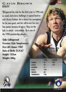 1997 Select AFL Ultimate Series #129 Gavin Brown Back